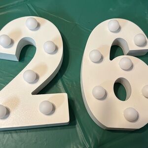 White LED Number Party Decoration